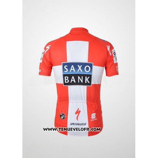 2010 Maillot Ciclismo Saxo Bank Champion Danemark Manches Courtes et Cuissard